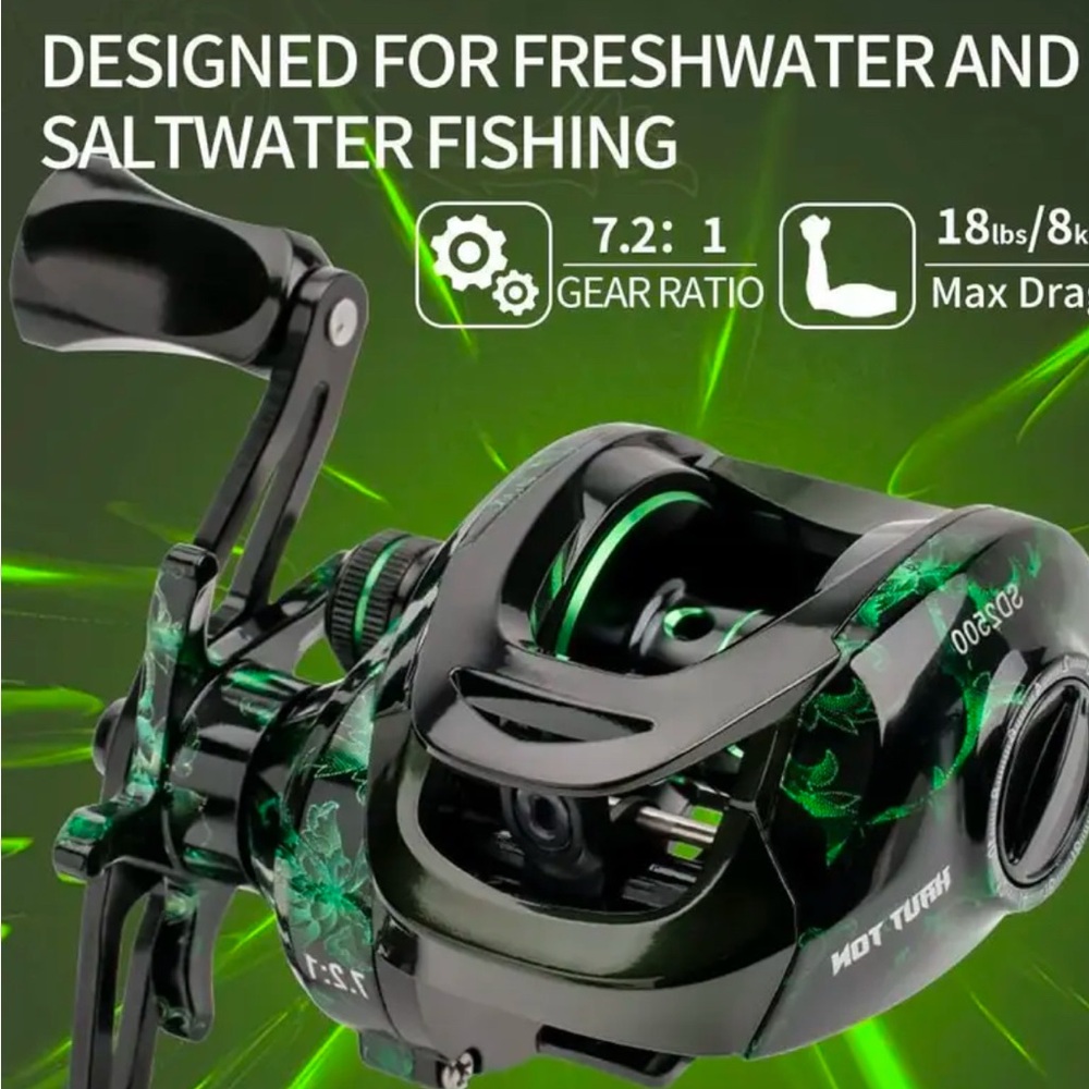 Freshwater / Saltwater Baitcaster Fishing Reel